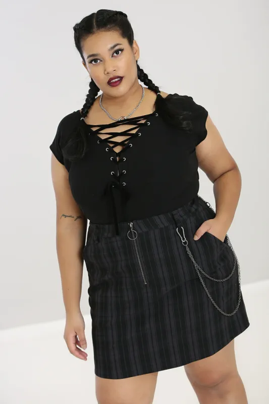 Belladonna Top Black made by Hell Bunny