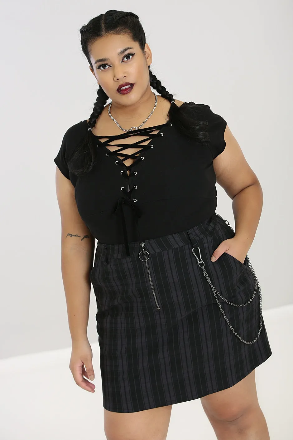 Belladonna Top Black sold by Hell Bunny