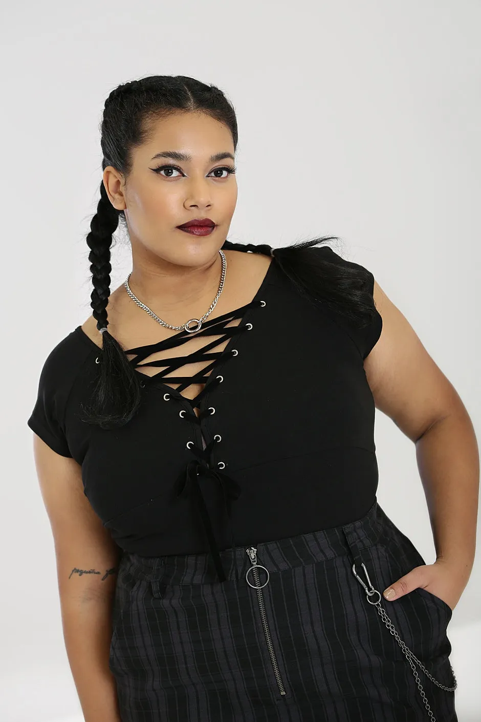 Belladonna Top Black sold by Hell Bunny product image thumbnail 3