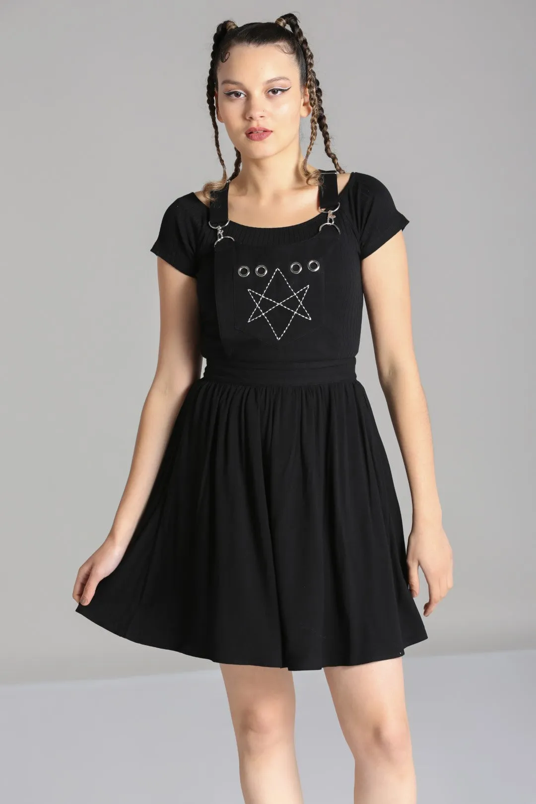 Destroya Pinafore Dress sold by Hell Bunny