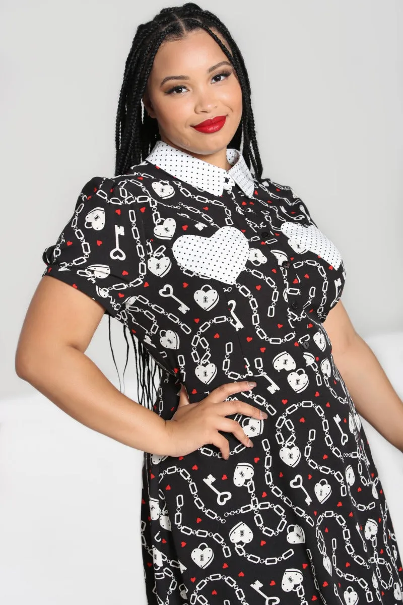 Heart Lock Mini Dress sold by Hell Bunny product image thumbnail 4