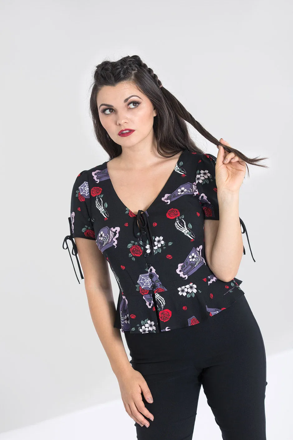 Even In Death Blouse sold by Hell Bunny product image thumbnail 2