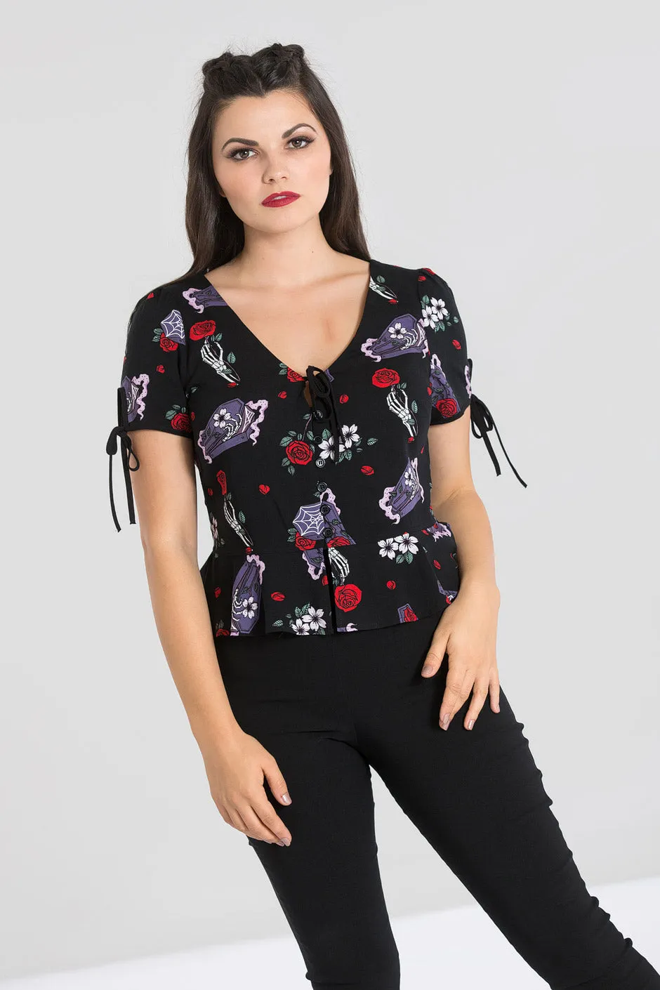 Even In Death Blouse sold by Hell Bunny