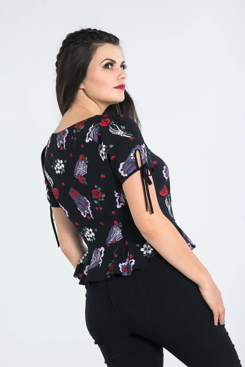 Even In Death Blouse sold by Hell Bunny product image thumbnail 3