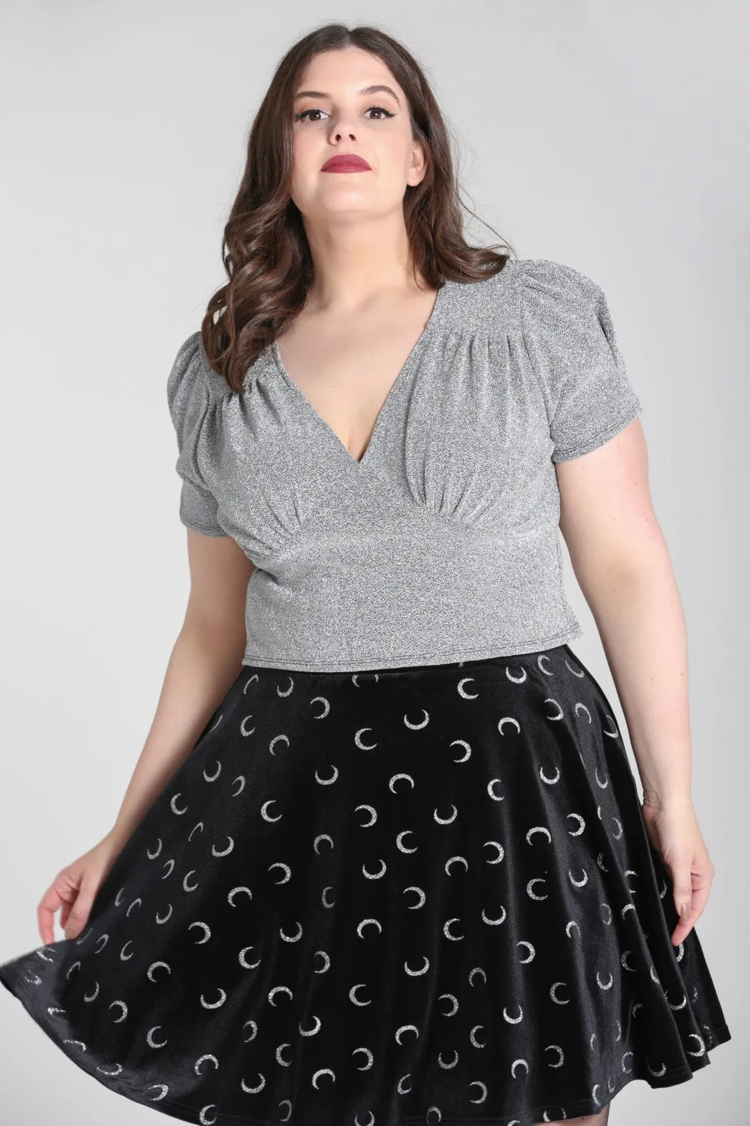 Loco-Motion Top Silver sold by Hell Bunny product image thumbnail 5