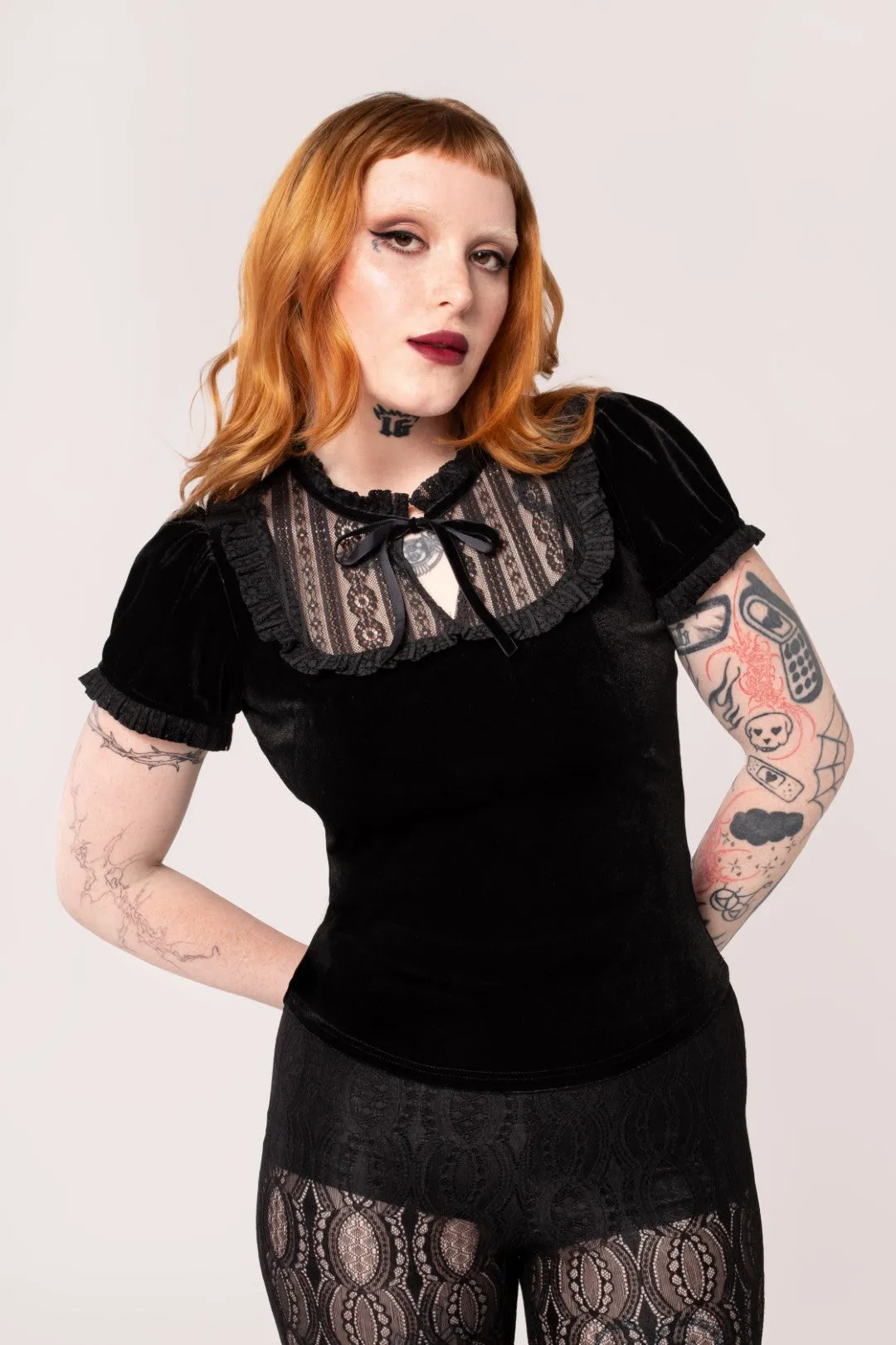 Mourning Top sold by Hell Bunny product image thumbnail 3