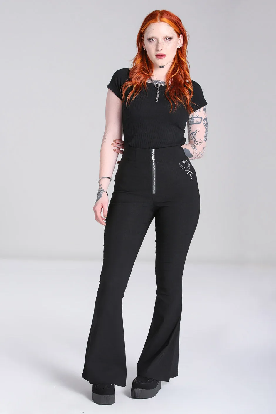 Eclipse Trousers sold by Hell Bunny product image thumbnail 2