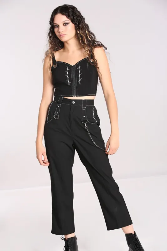 Lennox Cropped Trousers sold by Hell Bunny