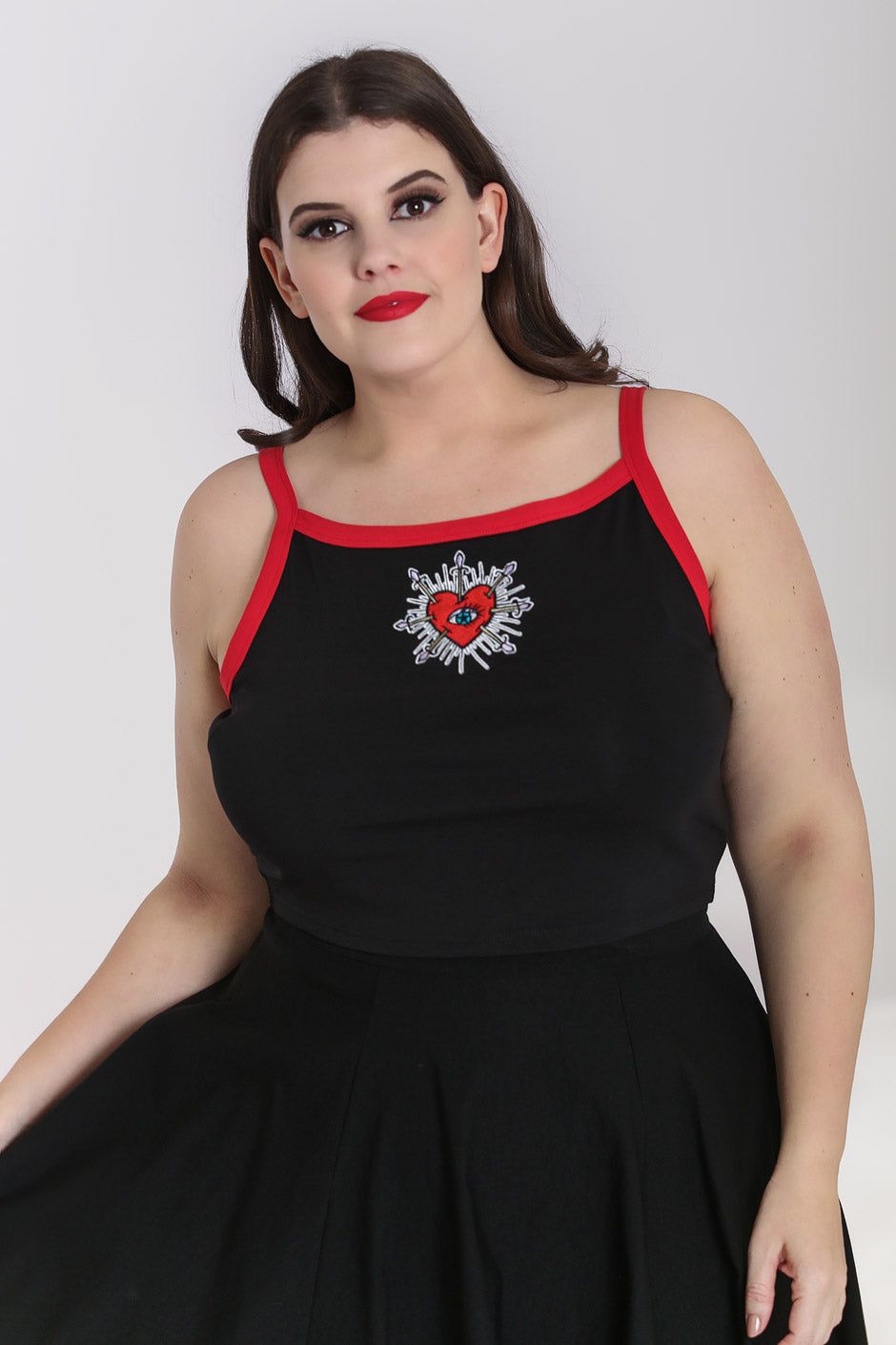 Amias Crop Top sold by Hell Bunny