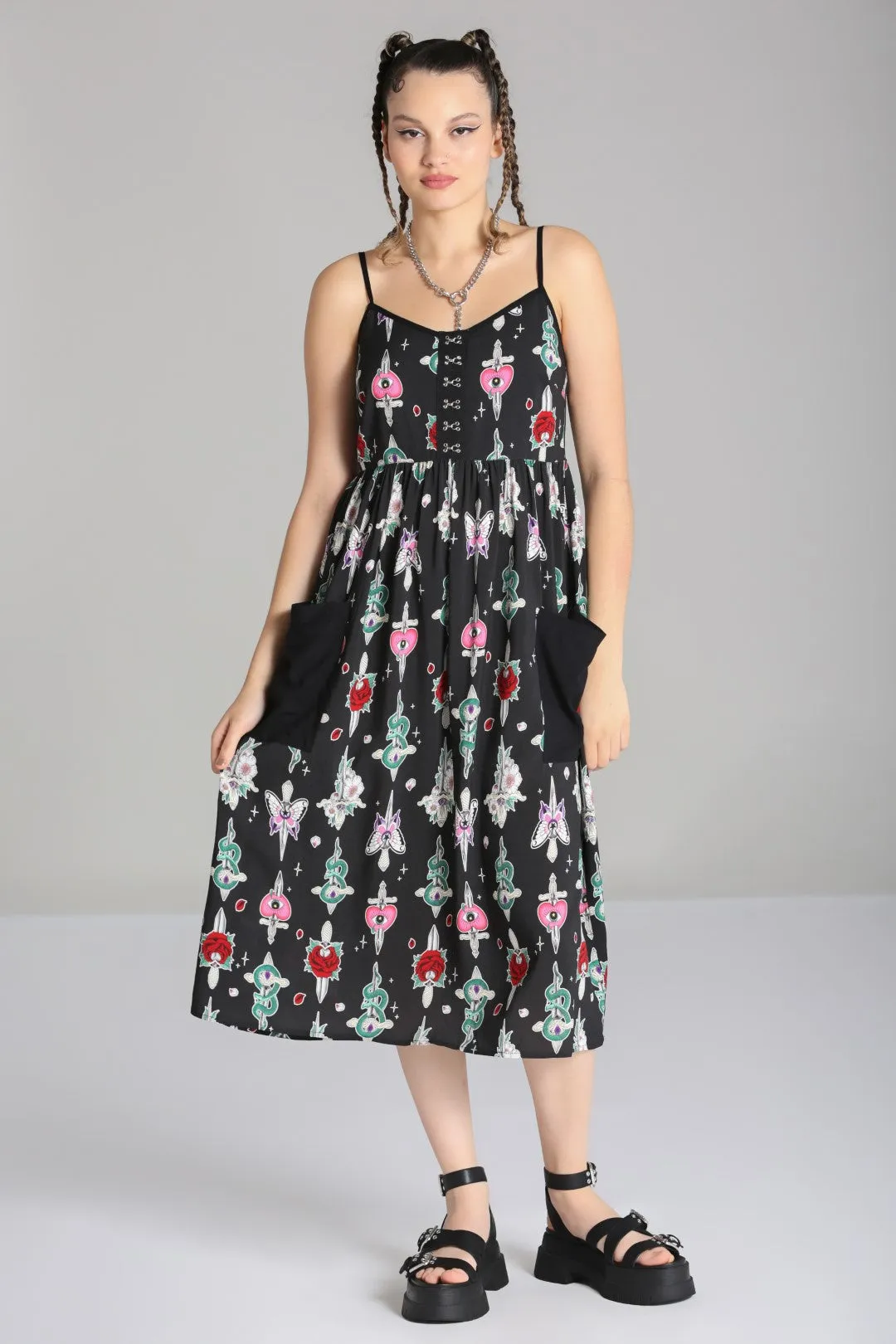 Cersei Maxi Dress sold by Hell Bunny