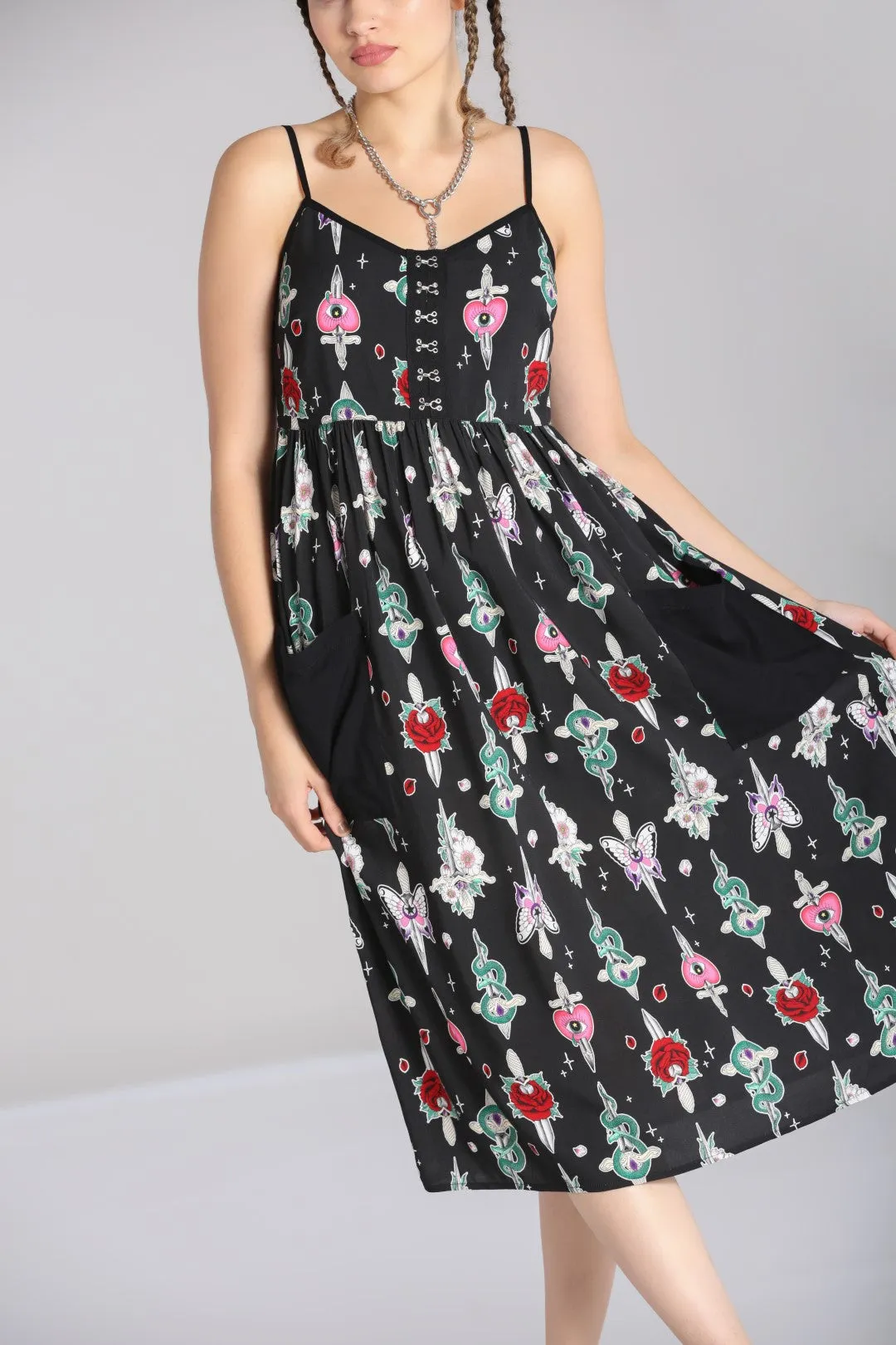 Cersei Maxi Dress sold by Hell Bunny product image thumbnail 4