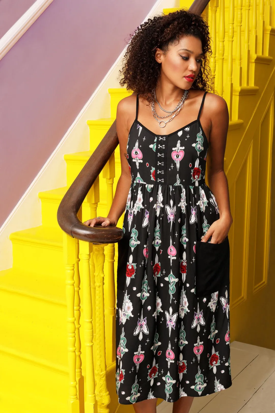 Cersei Maxi Dress sold by Hell Bunny product image thumbnail 3