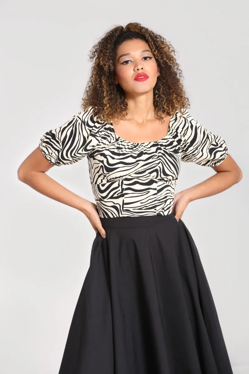 Zebra Crop Top sold by Hell Bunny product image thumbnail 3