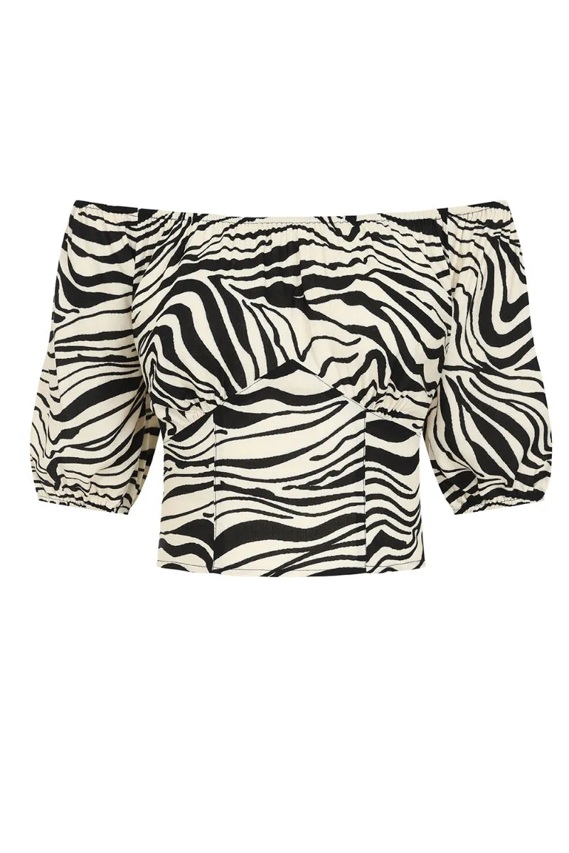 Zebra Crop Top sold by Hell Bunny product image thumbnail 5