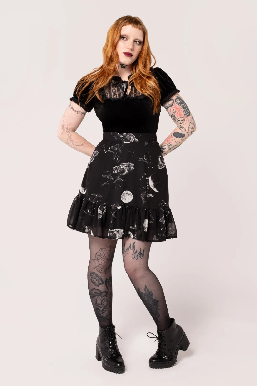 Over The Moon Skirt sold by Hell Bunny product image thumbnail 2