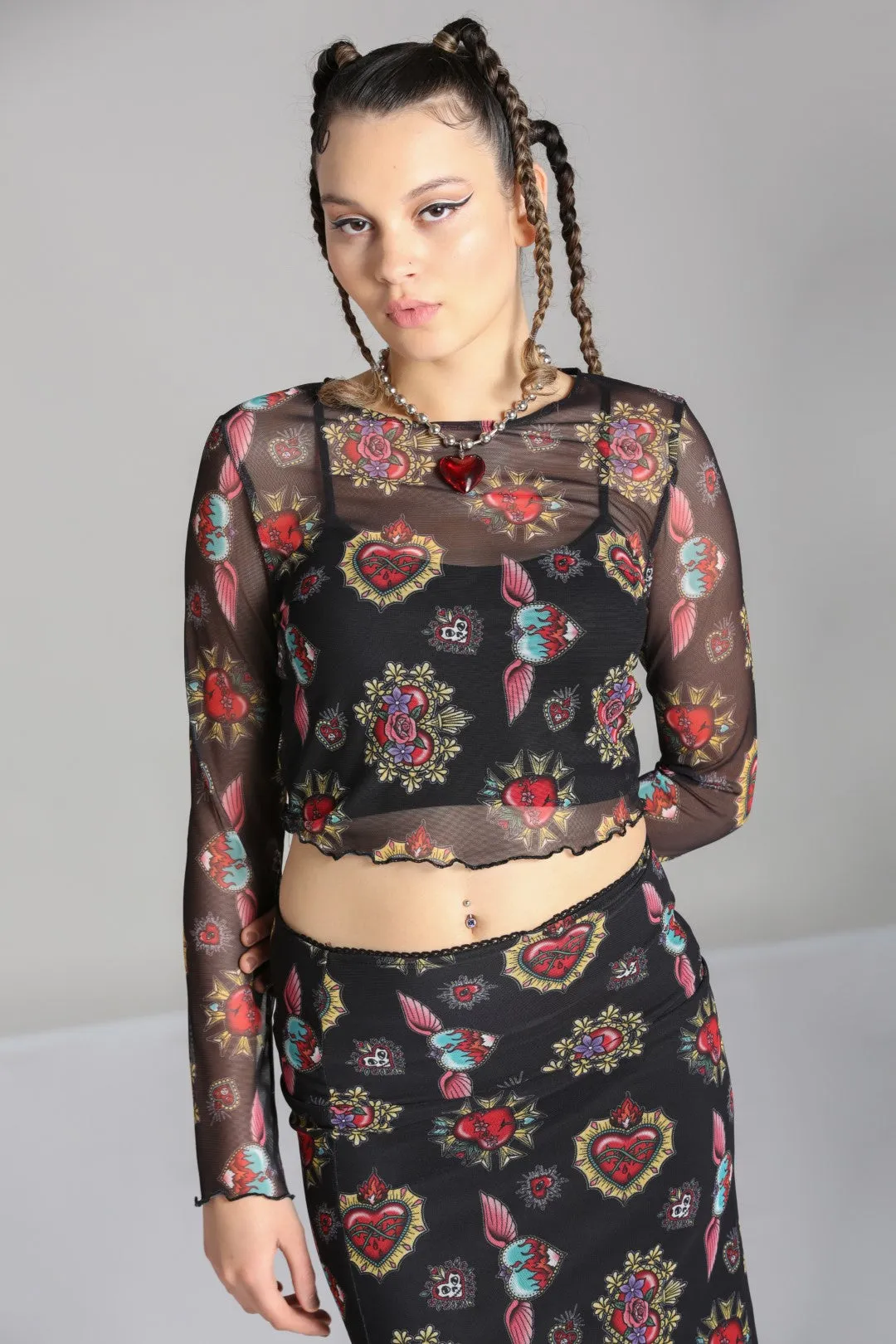 Amias Mesh Top sold by Hell Bunny product image thumbnail 4