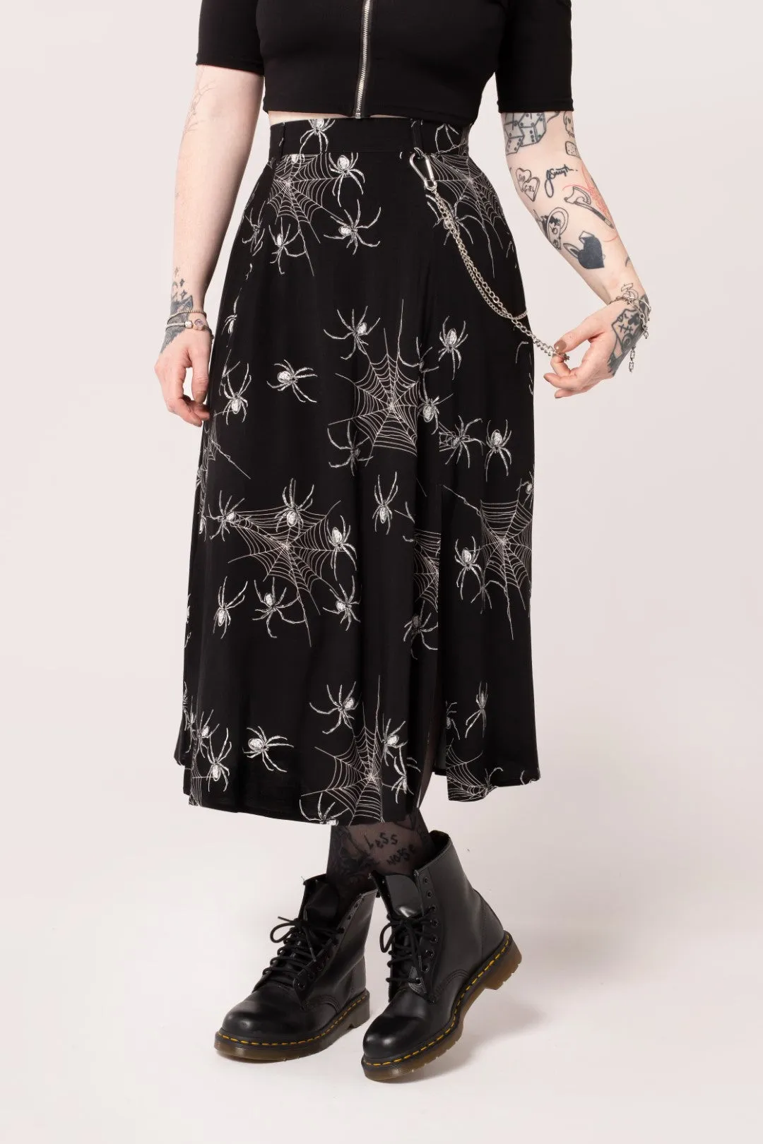 Grungy Spider Skirt sold by Hell Bunny product image thumbnail 2