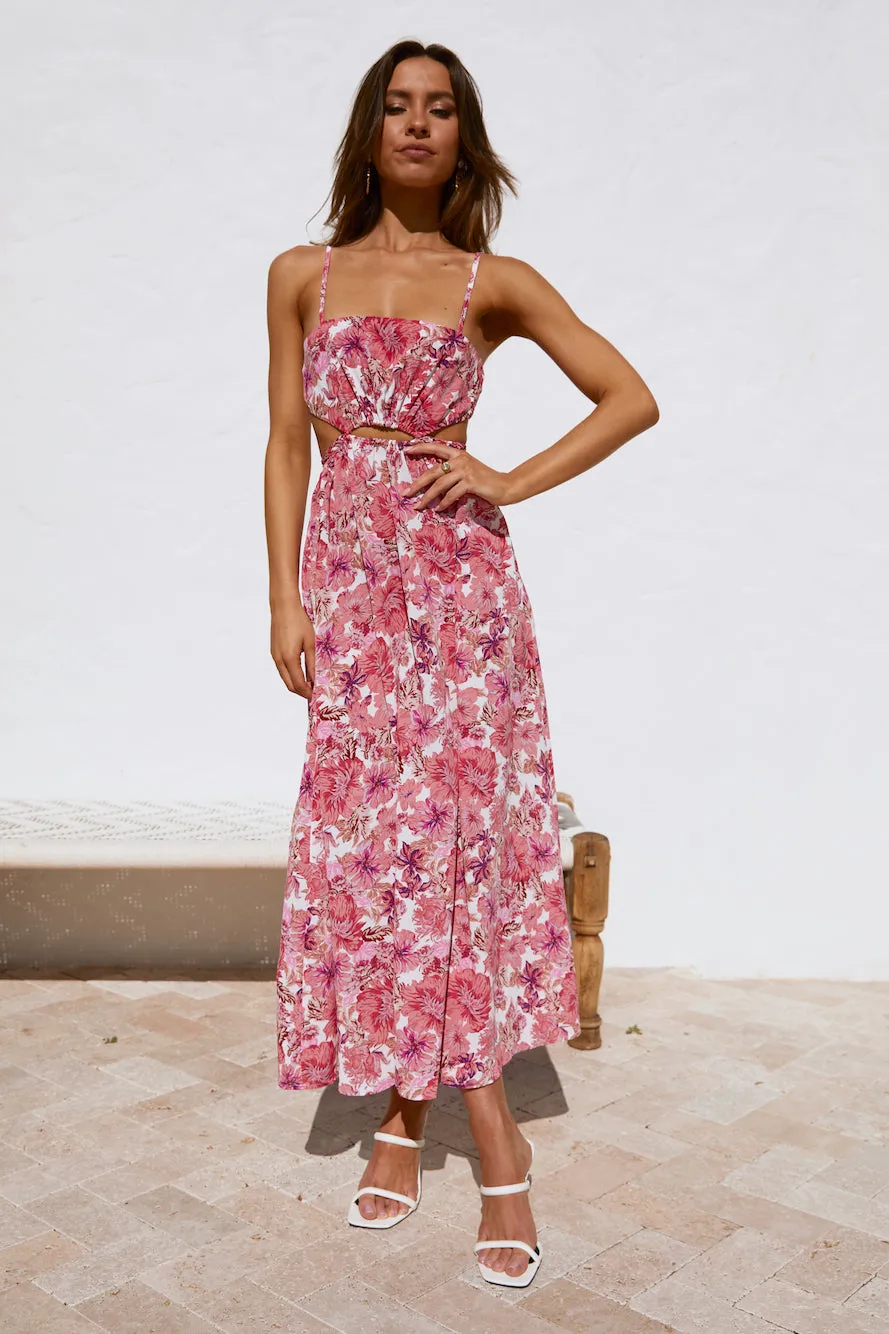 Soulful Eyes Midi Dress Pink sold by Hello Molly product image thumbnail 5