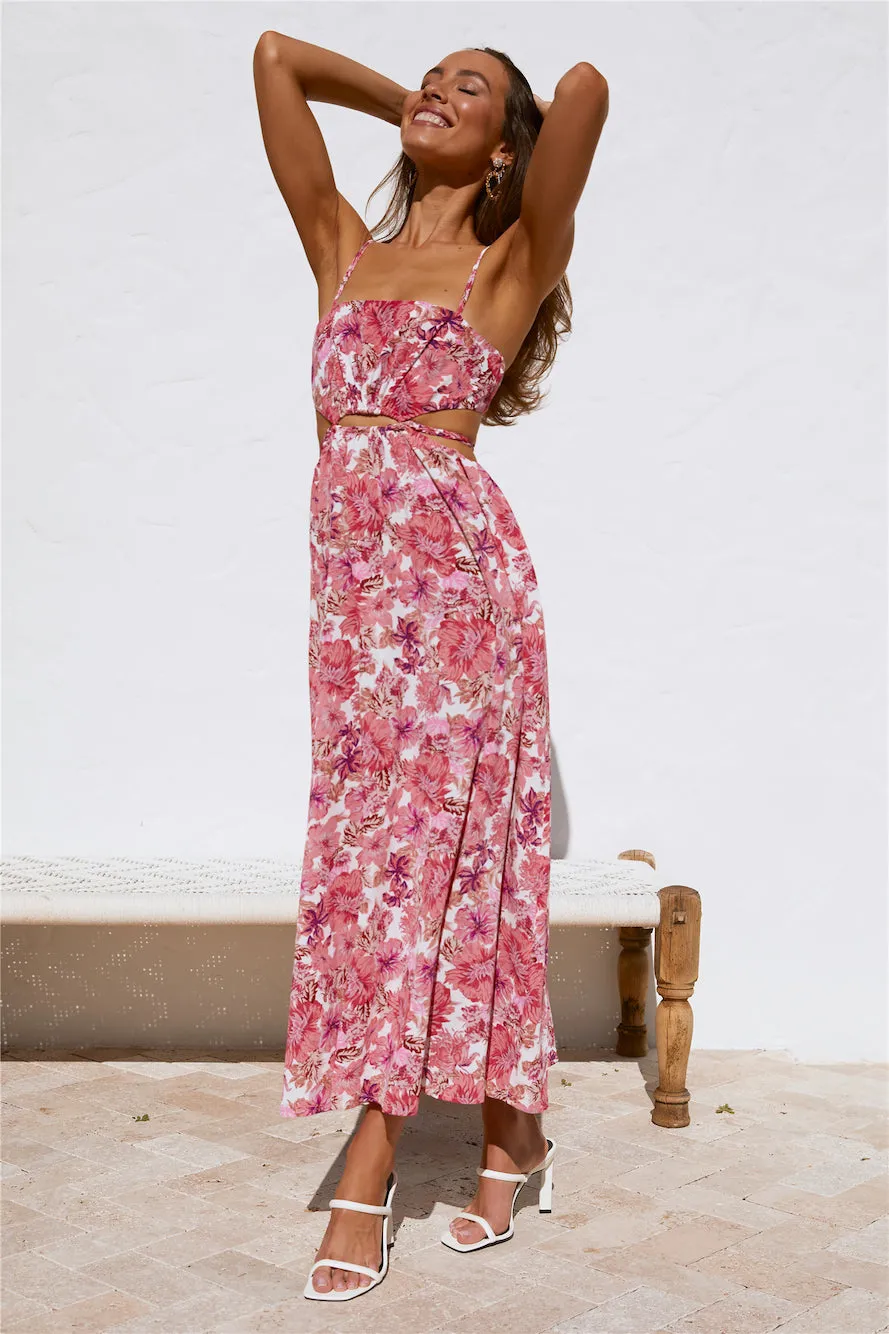 Soulful Eyes Midi Dress Pink sold by Hello Molly product image thumbnail 4