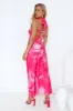 Latest Trend Strapless Satin Maxi Dress Pink sold by Hello Molly