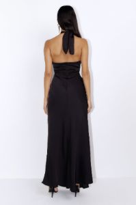 Formal Night Out Satin Maxi Dress Black sold by Hello Molly