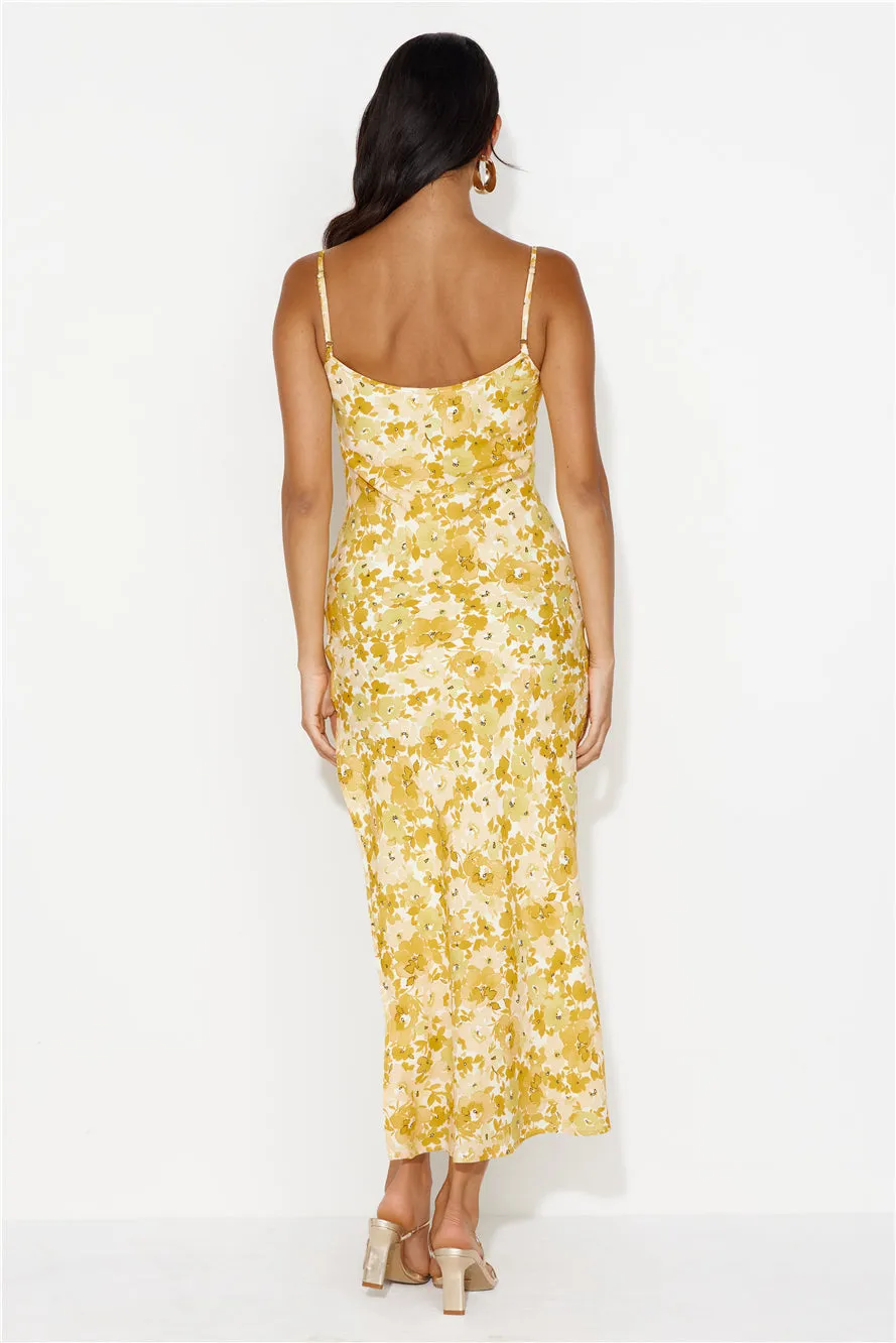 Garden Oasis Maxi Dress Yellow sold by Hello Molly product image thumbnail 5