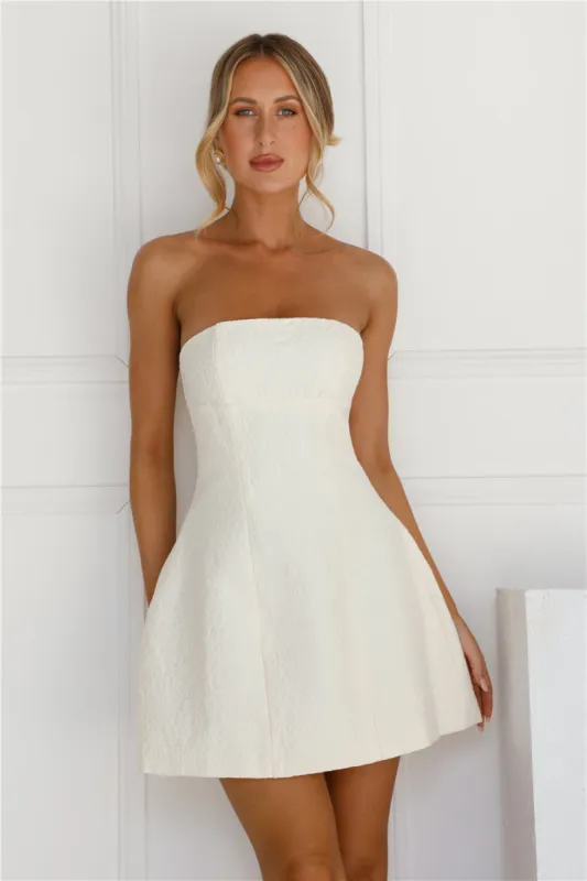 Silhouette Dream Strapless Mini Dress White sold by Hello Molly