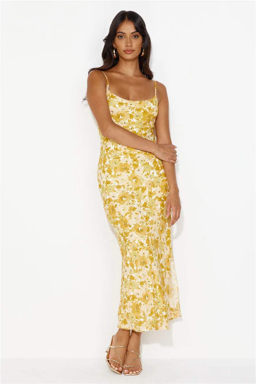 Garden Oasis Maxi Dress Yellow sold by Hello Molly product image thumbnail 3