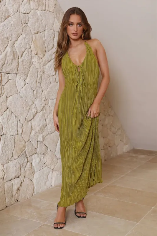 Moment Of Style Maxi Dress Green sold by Hello Molly