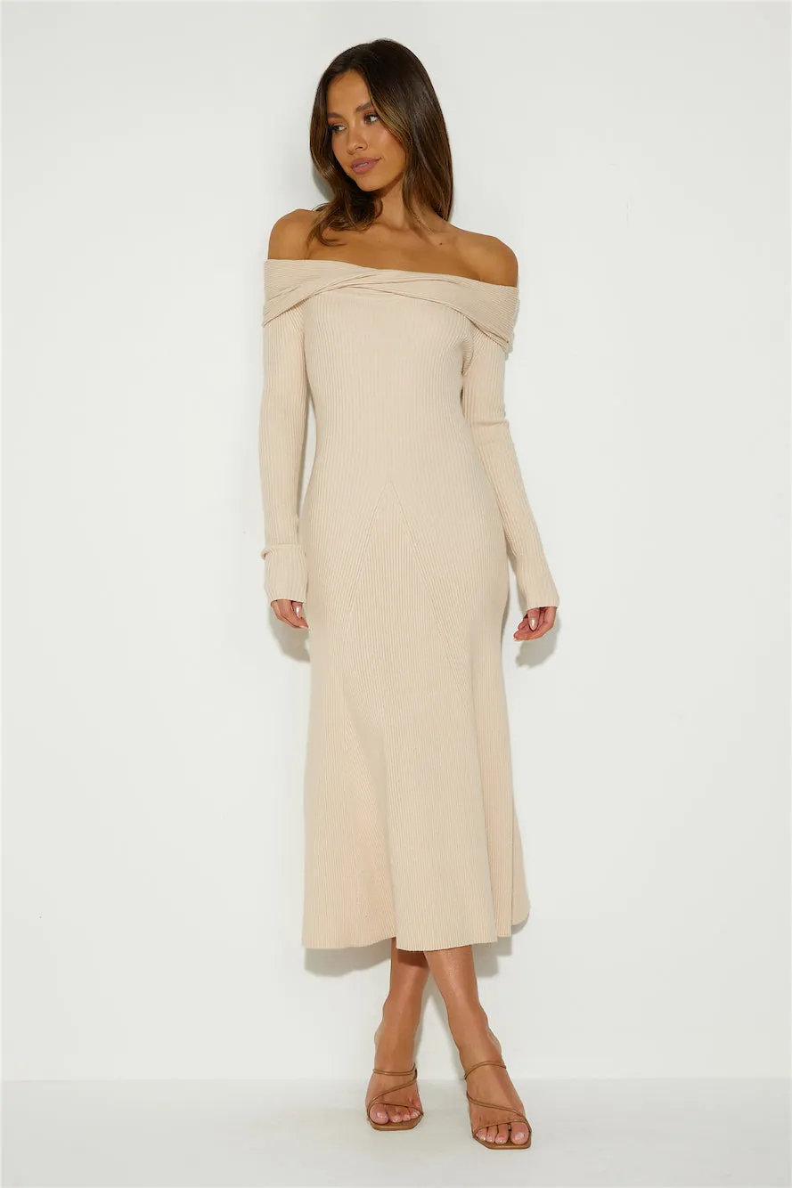 Unfolding Adventure Midi Dress Beige sold by Hello Molly product image thumbnail 2