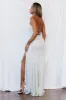 DEAR EMILIA Shimmer Lake Maxi Dress Silver Sequins sold by Hello Molly