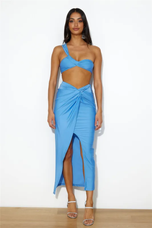 Ready For Goss Midi Skirt Blue sold by Hello Molly