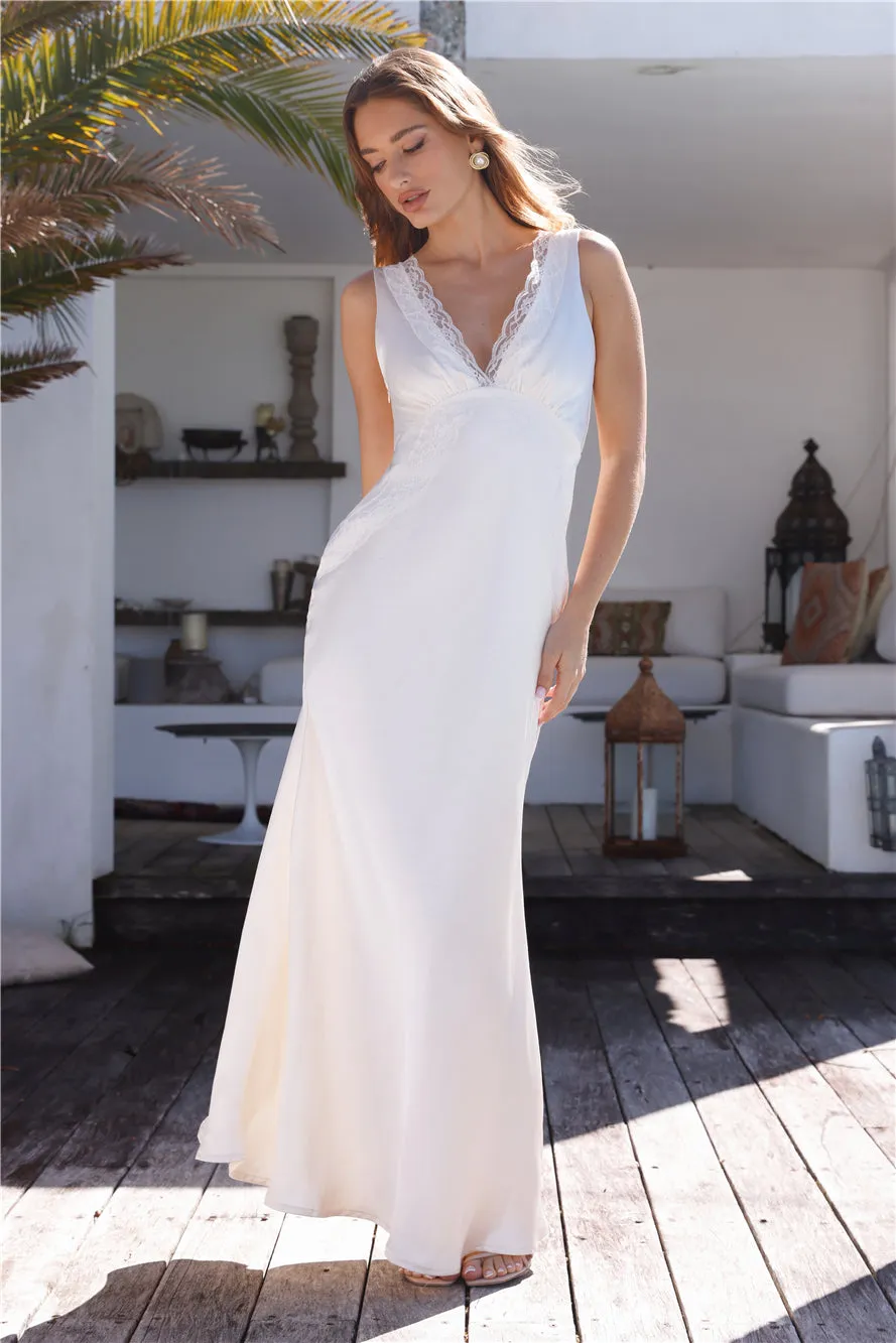 Grandeur Satin Maxi Dress Champagne sold by Hello Molly product image thumbnail 4