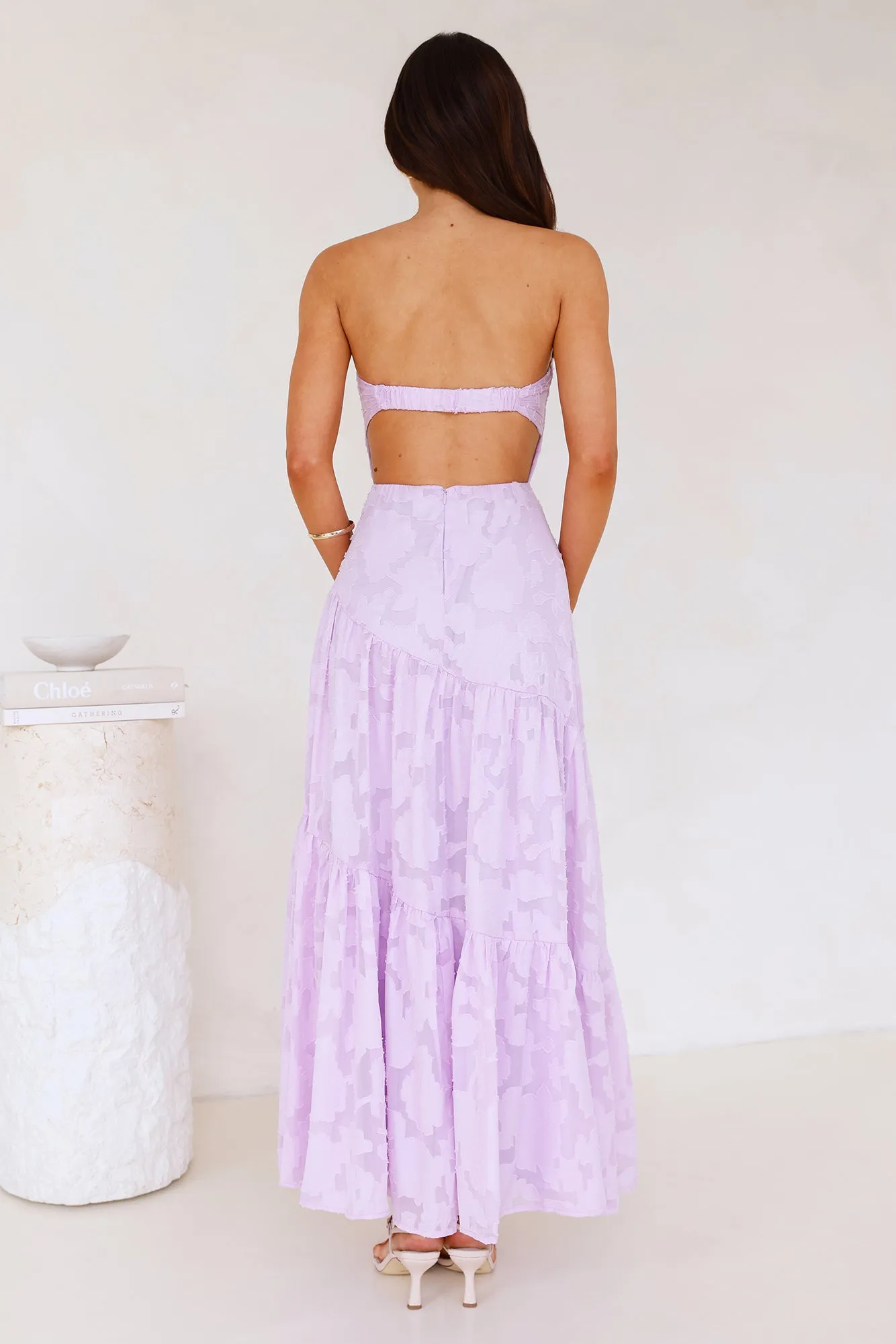 Book Of Style Strapless Maxi Dress Lilac sold by Hello Molly product image thumbnail 5