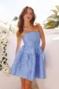 Silhouette Of Dreams Strapless Mini Dress Blue sold by Hello Molly