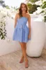 Silhouette Of Dreams Strapless Mini Dress Blue sold by Hello Molly