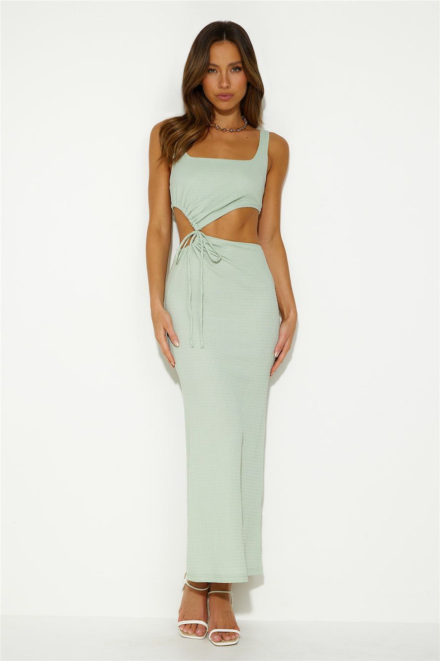 Polished Maxi Dress Sage sold by Hello Molly