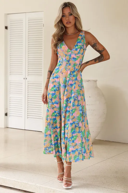 Blissful Luxuries Midi Dress Multi sold by Hello Molly