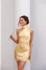Luxe Arrival Satin Mini Dress Yellow sold by Hello Molly