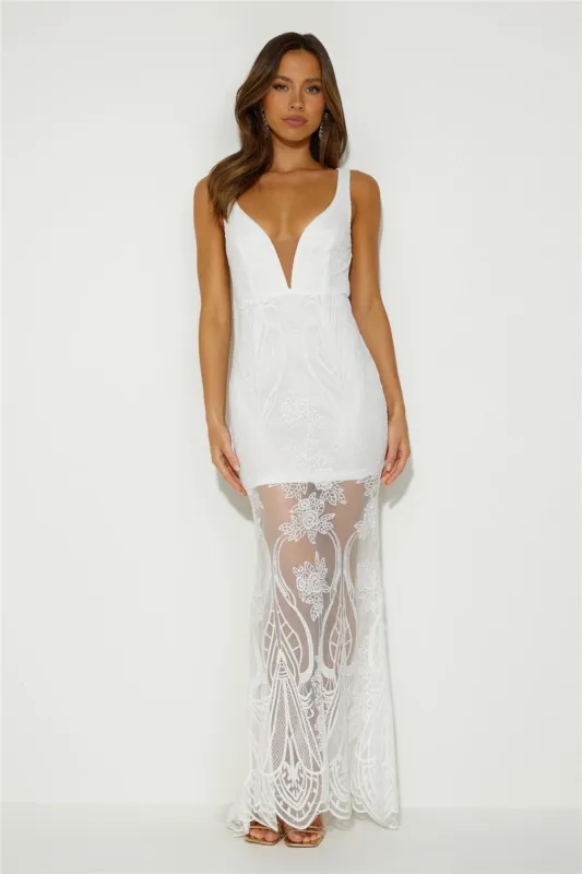 Choose Style Lace Maxi Dress White sold by Hello Molly