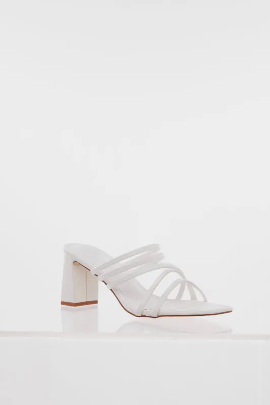 HELLO MOLLY The Trendsetter Heels White Pu sold by Hello Molly