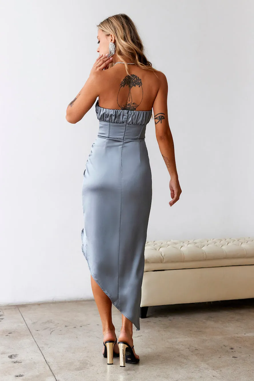 Impress Without Trying Midi Dress Grey sold by Hello Molly product image thumbnail 5