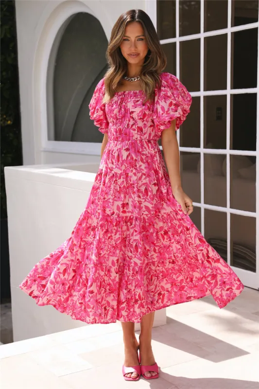 Dancer Girl Midi Dress Pink sold by Hello Molly