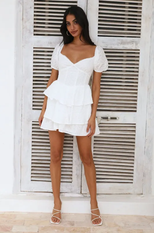 Be Cute Mini Dress White sold by Hello Molly