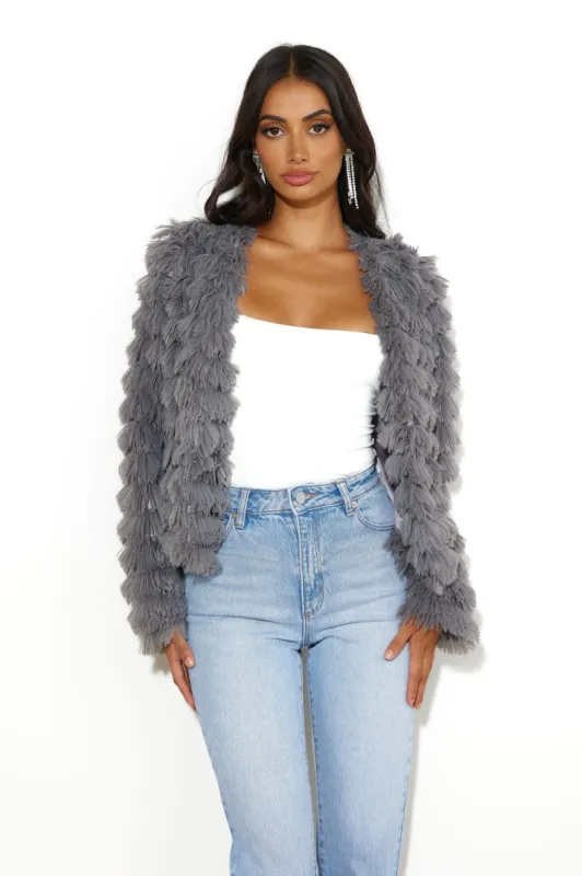Shake It Out Jacket Charcoal sold by Hello Molly