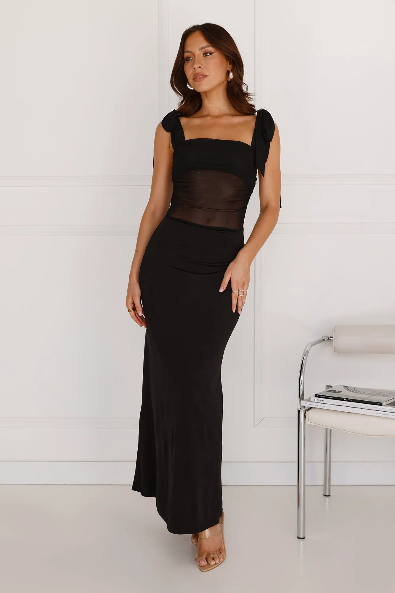 Illuminating Love Mesh Maxi Dress Black sold by Hello Molly product image thumbnail 2