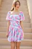 Fast Light Bubble Mini Dress Pink sold by Hello Molly