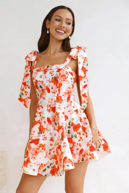 Good Morning Mini Dress Orange sold by Hello Molly