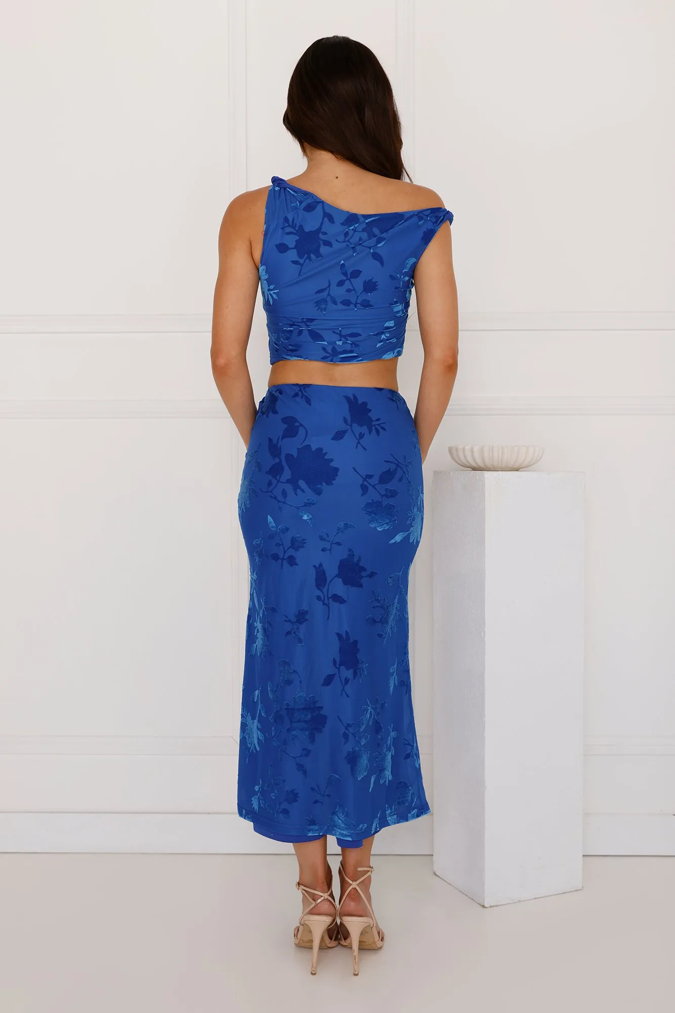 Neon Night Midi Skirt Blue sold by Hello Molly product image thumbnail 3