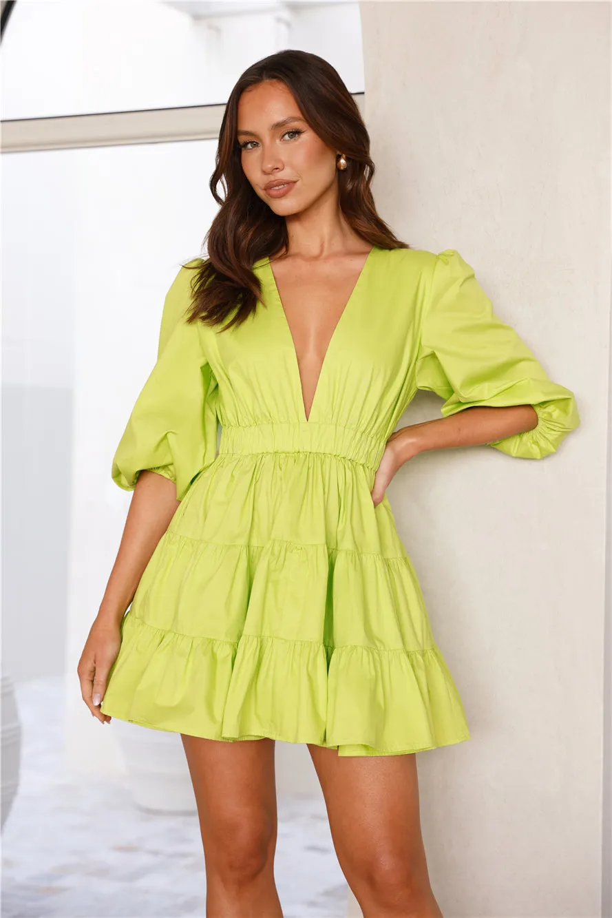 HELLO MOLLY Sweetest Treat Mini Dress Lime sold by Hello Molly product image thumbnail 2